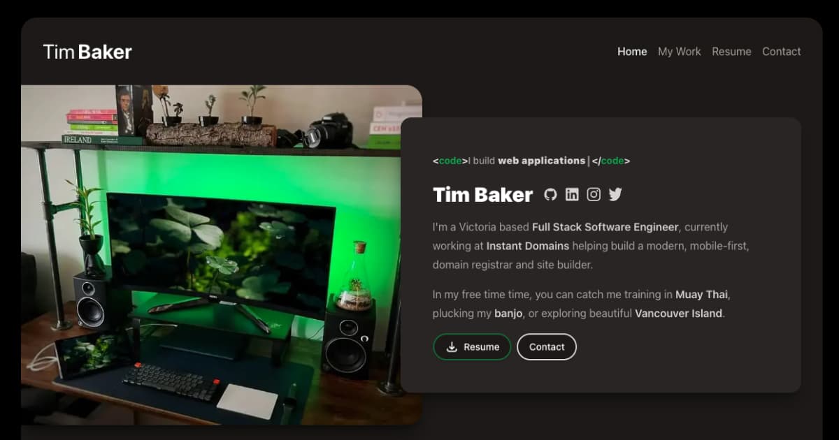 timbaker.me demo